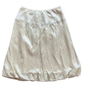 Margaret O’Leary Gold Metallic Cotton Mini Skirt Size XS